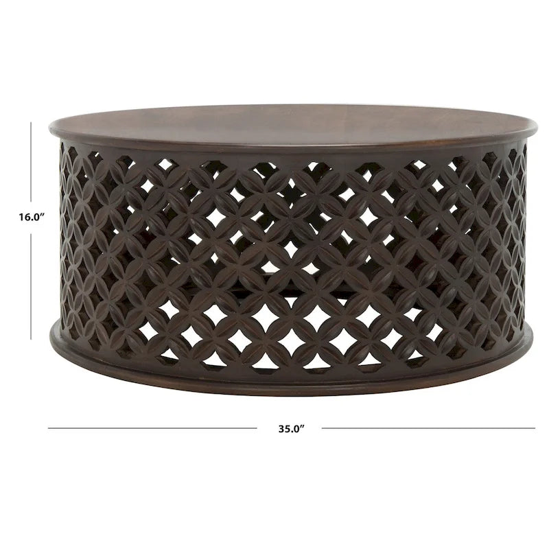 SAFAVIEH Antkea Round Coffee Table - 35 L x 35 D x 16 H - 35Wx35Dx16H
