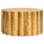 SAFAVIEH Carolee Gold Drum Coffee Table - 28 x 28 x 15 - 28Wx28Dx15H