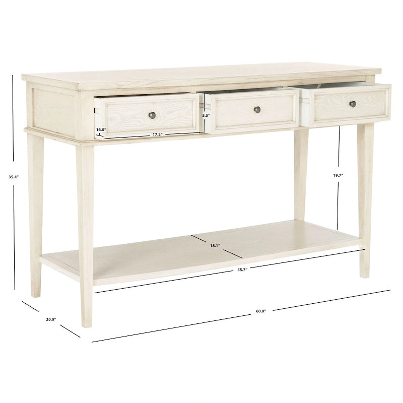 SAFAVIEH Thea Sepia Console - 60 x 20 x 35.4 - 60Wx20Dx35H