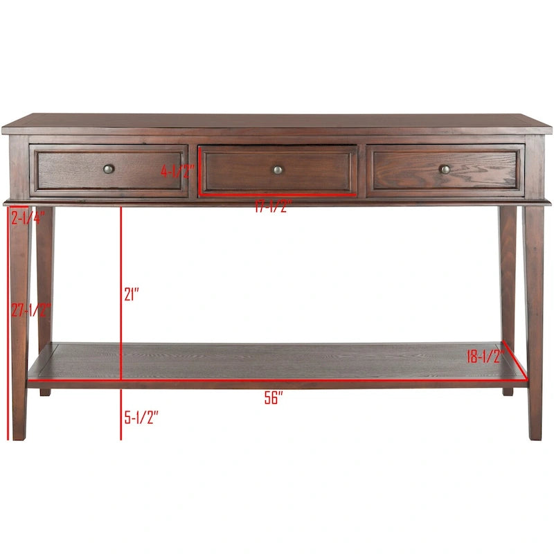 SAFAVIEH Thea Sepia Console - 60 x 20 x 35.4 - 60Wx20Dx35H