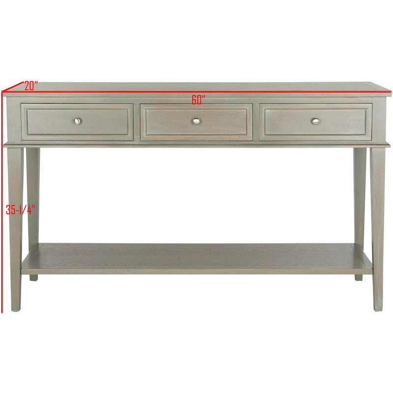 SAFAVIEH Thea Sepia Console - 60 x 20 x 35.4 - 60Wx20Dx35H