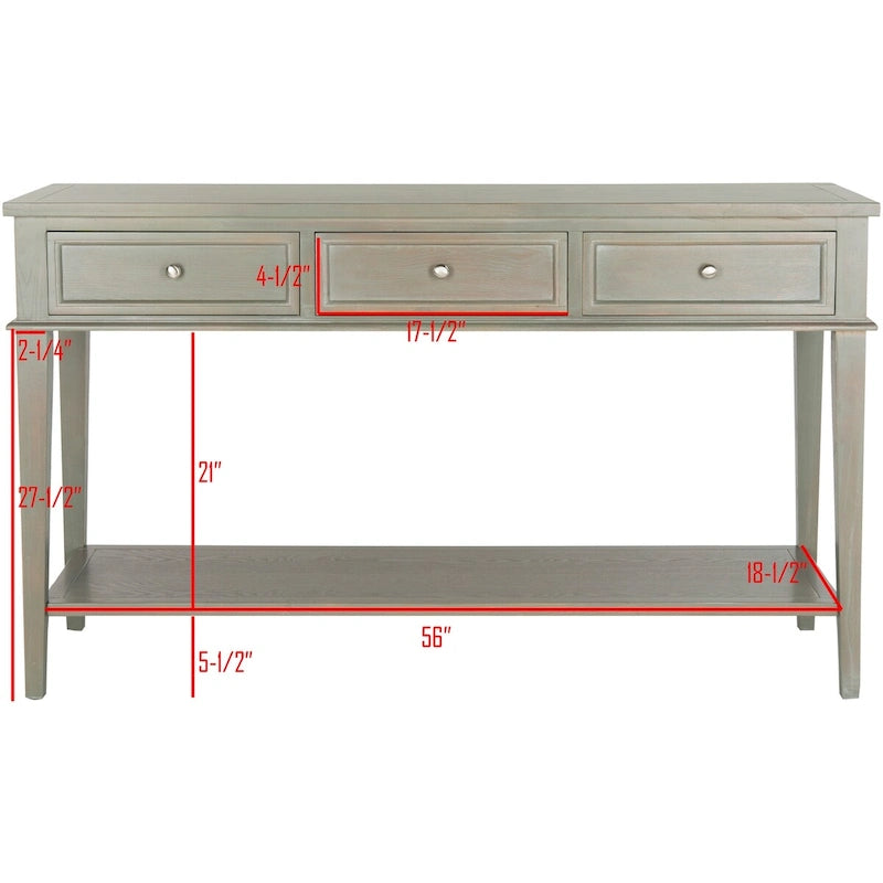 SAFAVIEH Thea Sepia Console - 60 x 20 x 35.4 - 60Wx20Dx35H