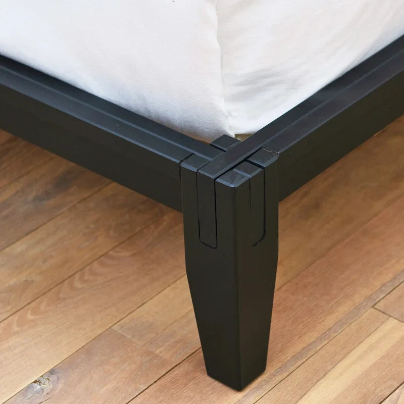 Yume Solid Wood Platform Bed with Japanese Joinery