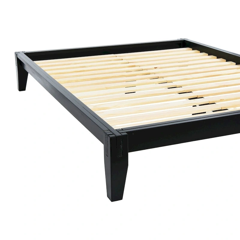 Yume Solid Wood Platform Bed with Japanese Joinery