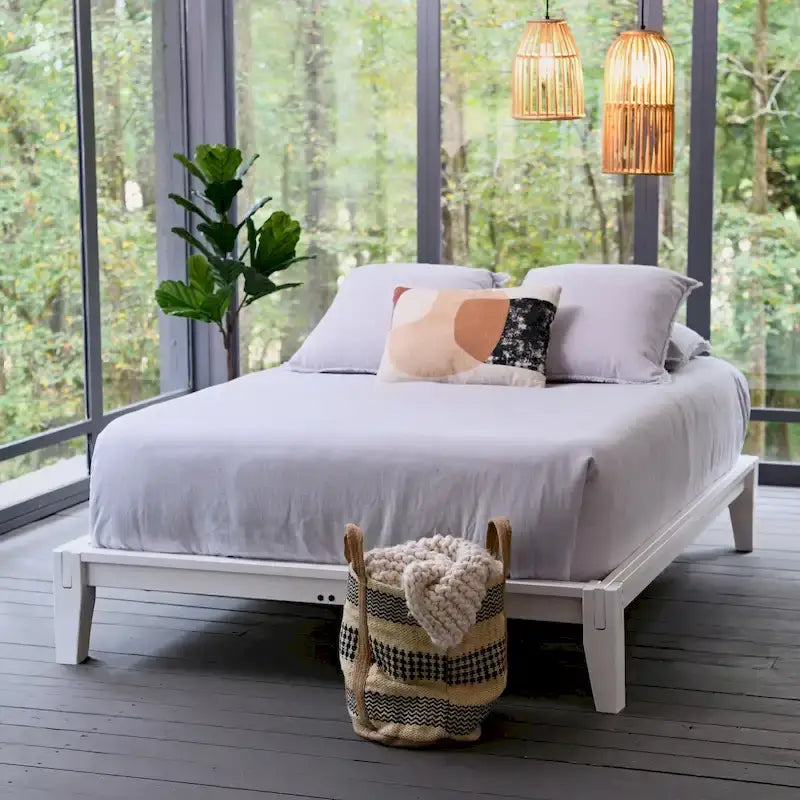 Yume Solid Wood Platform Bed with Japanese Joinery