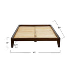 Yume Solid Wood Platform Bed with Japanese Joinery