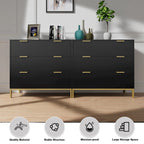 31.5 W 3-Drawer Black Dresser Modern Wood Chest of Drawers Storage Organizer for Bedroom