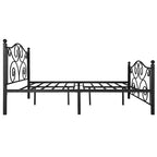 Javlergo Metal Bed Frame with Arched Headboard and Footboard, Heavy Duty Steel Slat Support, No Box Spring Needed