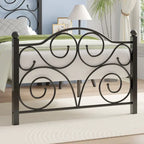 Javlergo Metal Bed Frame with Arched Headboard and Footboard, Heavy Duty Steel Slat Support, No Box Spring Needed