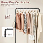 Clothing Rack with Storage Mesh Shelf