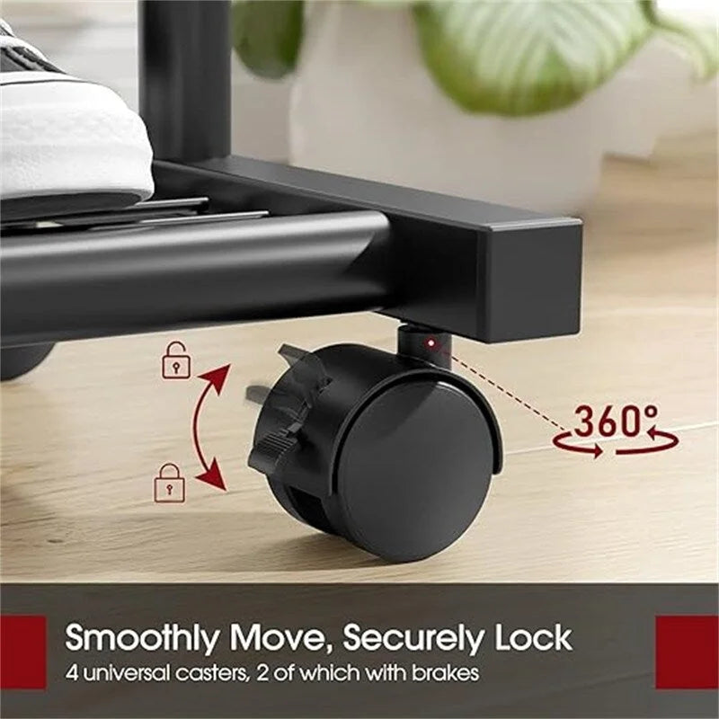 Clothing Rack with Storage Mesh Shelf