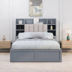Bed Frame with 4 Under-bed Portable Storage Drawers