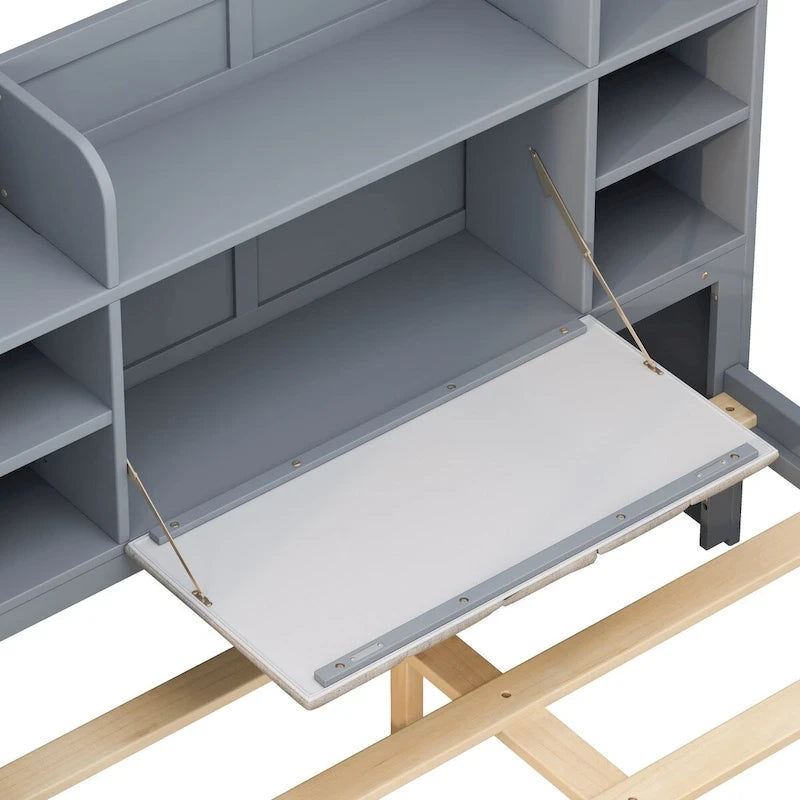 Bed Frame with 4 Under-bed Portable Storage Drawers