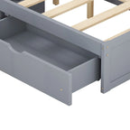 Bed Frame with 4 Under-bed Portable Storage Drawers