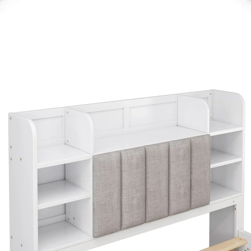 Bed Frame with 4 Under-bed Portable Storage Drawers