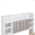 Bed Frame with 4 Under-bed Portable Storage Drawers