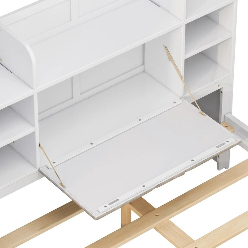 Bed Frame with 4 Under-bed Portable Storage Drawers