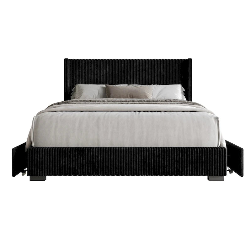 Rochester Full Upholstered Storage Platform Bed