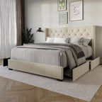 Greeley Full Tufted Upholstered Storage Platform Bed