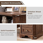 18 Farmhouse Nightstand with Charging Station, End Table,Side Table