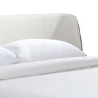 Furniture of America Beau Midcentury 3-Piece Boucle Wingback Low Profile Bedroom Set