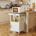Wooden Kitchen Island Trolley Cart with Drawers