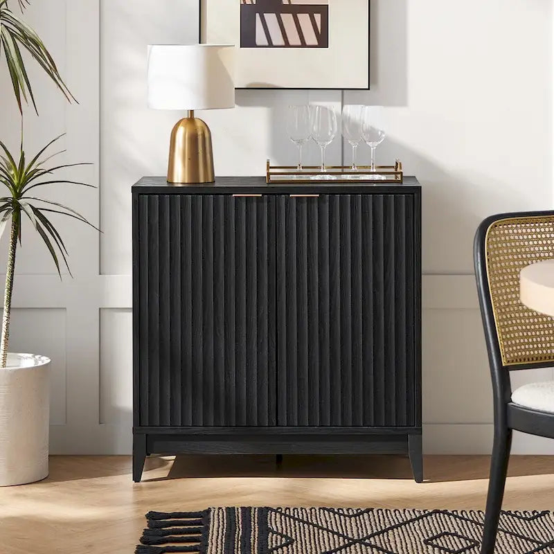 Mopio Brooklyn Storage Cabinet, Modern Farmhouse Entryway Accent Cabinet, Buffet Sideboard, Credenza