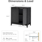 Mopio Brooklyn Storage Cabinet, Modern Farmhouse Entryway Accent Cabinet, Buffet Sideboard, Credenza