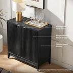 Mopio Brooklyn Storage Cabinet, Modern Farmhouse Entryway Accent Cabinet, Buffet Sideboard, Credenza