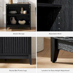 Mopio Brooklyn Storage Cabinet, Modern Farmhouse Entryway Accent Cabinet, Buffet Sideboard, Credenza