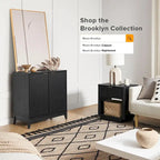 Mopio Brooklyn Storage Cabinet, Modern Farmhouse Entryway Accent Cabinet, Buffet Sideboard, Credenza