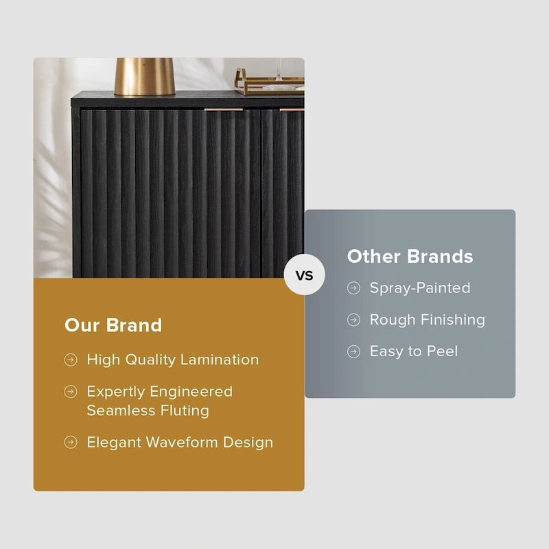 Mopio Brooklyn Storage Cabinet, Modern Farmhouse Entryway Accent Cabinet, Buffet Sideboard, Credenza