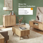 Mopio Brooklyn Storage Cabinet, Modern Farmhouse Entryway Accent Cabinet, Buffet Sideboard, Credenza