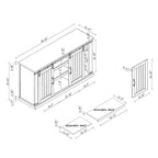 68 inch Rustic Barn Door TV Stand for TVs up to 75 Inches