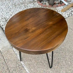 Greenage Teak End Table Solid Live Edge Side Table