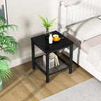 Coffee Table Set of 3, Coffee Table with 2 Square End Side Tables, Living Room Table Set for Home Office