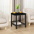 Coffee Table Set of 3, Coffee Table with 2 Square End Side Tables, Living Room Table Set for Home Office