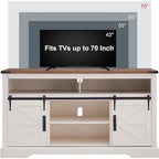 Farmhouse Wood TV Stand, Highboy Entertainment Center, Media Console