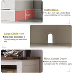 Farmhouse Wood TV Stand, Highboy Entertainment Center, Media Console