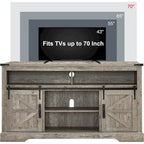 Farmhouse Wood TV Stand, Highboy Entertainment Center, Media Console