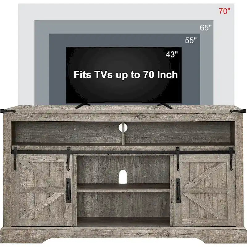 Farmhouse Wood TV Stand, Highboy Entertainment Center, Media Console