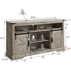 Farmhouse Wood TV Stand, Highboy Entertainment Center, Media Console