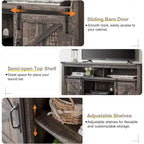 Farmhouse Wood TV Stand, Highboy Entertainment Center, Media Console