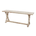 Wood Console Table or Bench with Distressed Accents - Brown - Roche River Decor