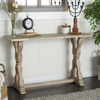 Wood Console Table or Bench with Distressed Accents - Brown - Roche River Decor