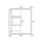 Anmytek Modern 2-Door Wood Buffet Sideboard Accent Storage Cabinet with Adjustable Shelves