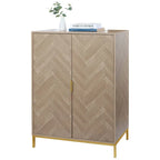 Anmytek Modern 2-Door Wood Buffet Sideboard Accent Storage Cabinet with Adjustable Shelves