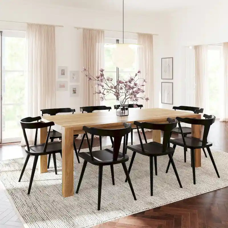 Poly & Bark Enzo Dining Chair - Solid Oak Wood