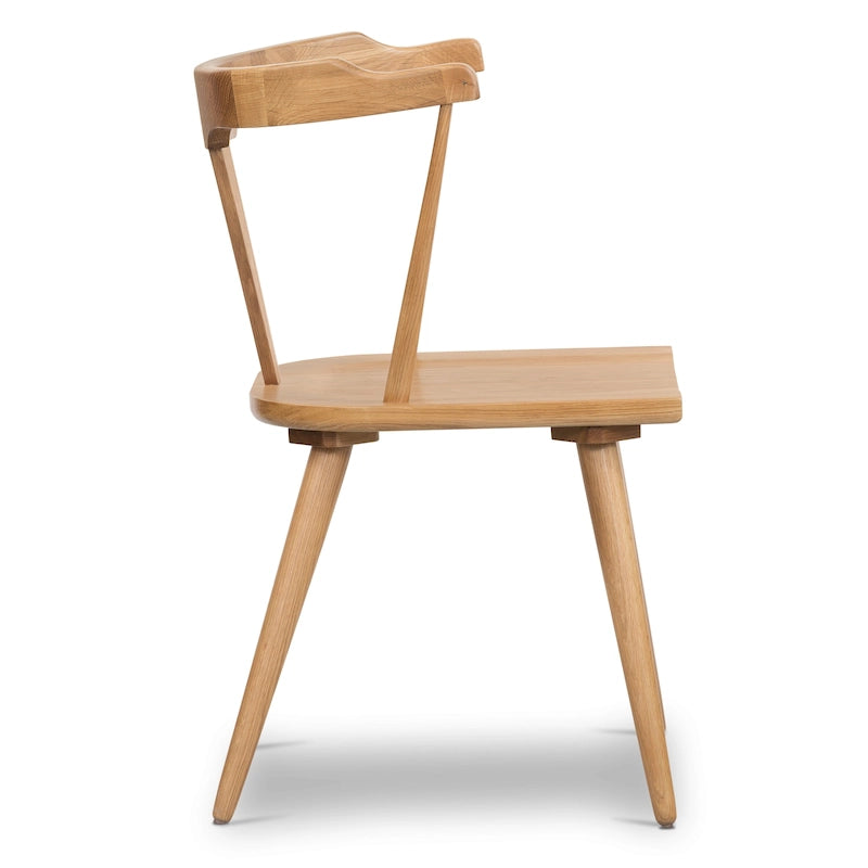 Poly & Bark Enzo Dining Chair - Solid Oak Wood