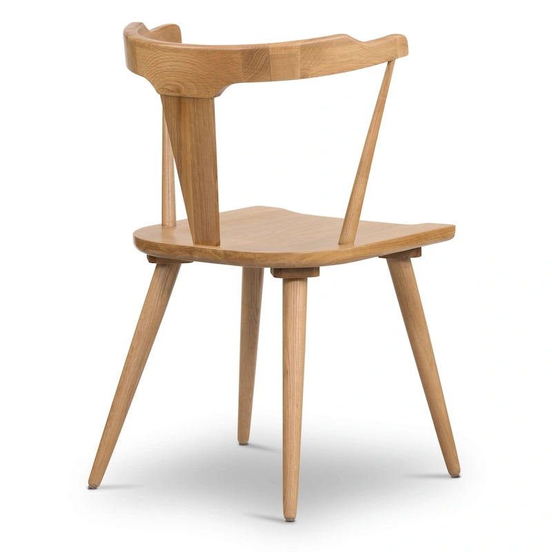 Poly & Bark Enzo Dining Chair - Solid Oak Wood